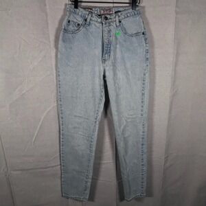 Vintage Express EXP Jeans Womens 7/8 Light Wash High Rise Tapered Mom Jeans USA